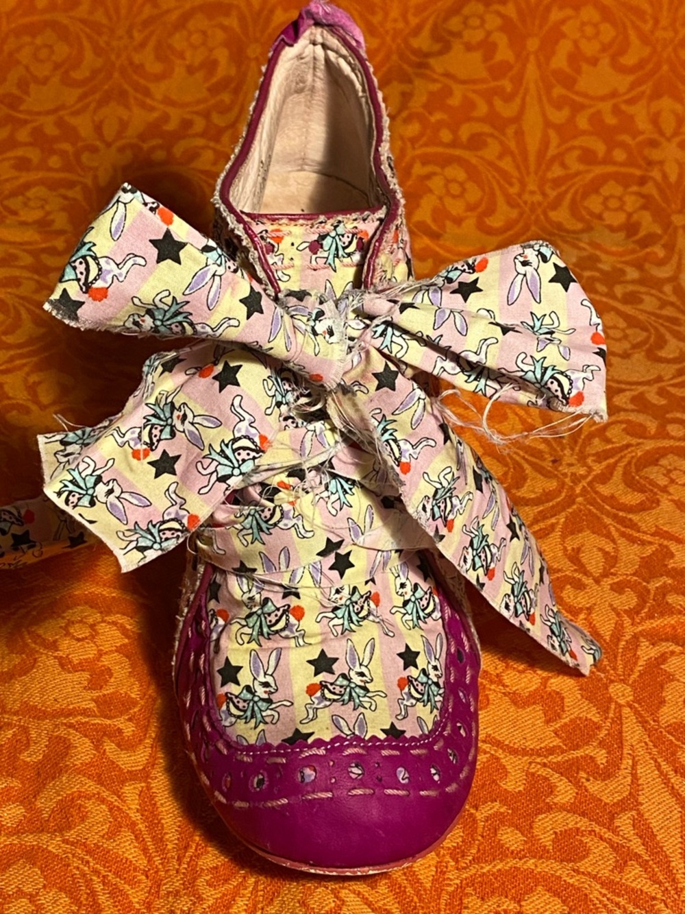 RESERVED 2010,”Iced Gem Abigail Bunny” hot pink bootie,box,free bag,8 - Picture 6 of 15